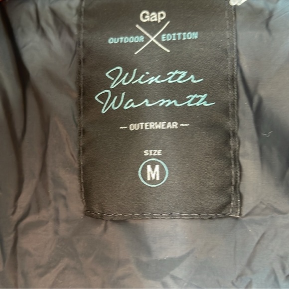 Gap Puffer Hooded Coat Knee Length Down Feather Black Size Medium - Picture 6 of 13